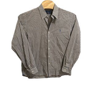 Ralph Lauren Long Sleeve Button Down Shirt: XXL Cotton Stretch Men’s Green Blue‎